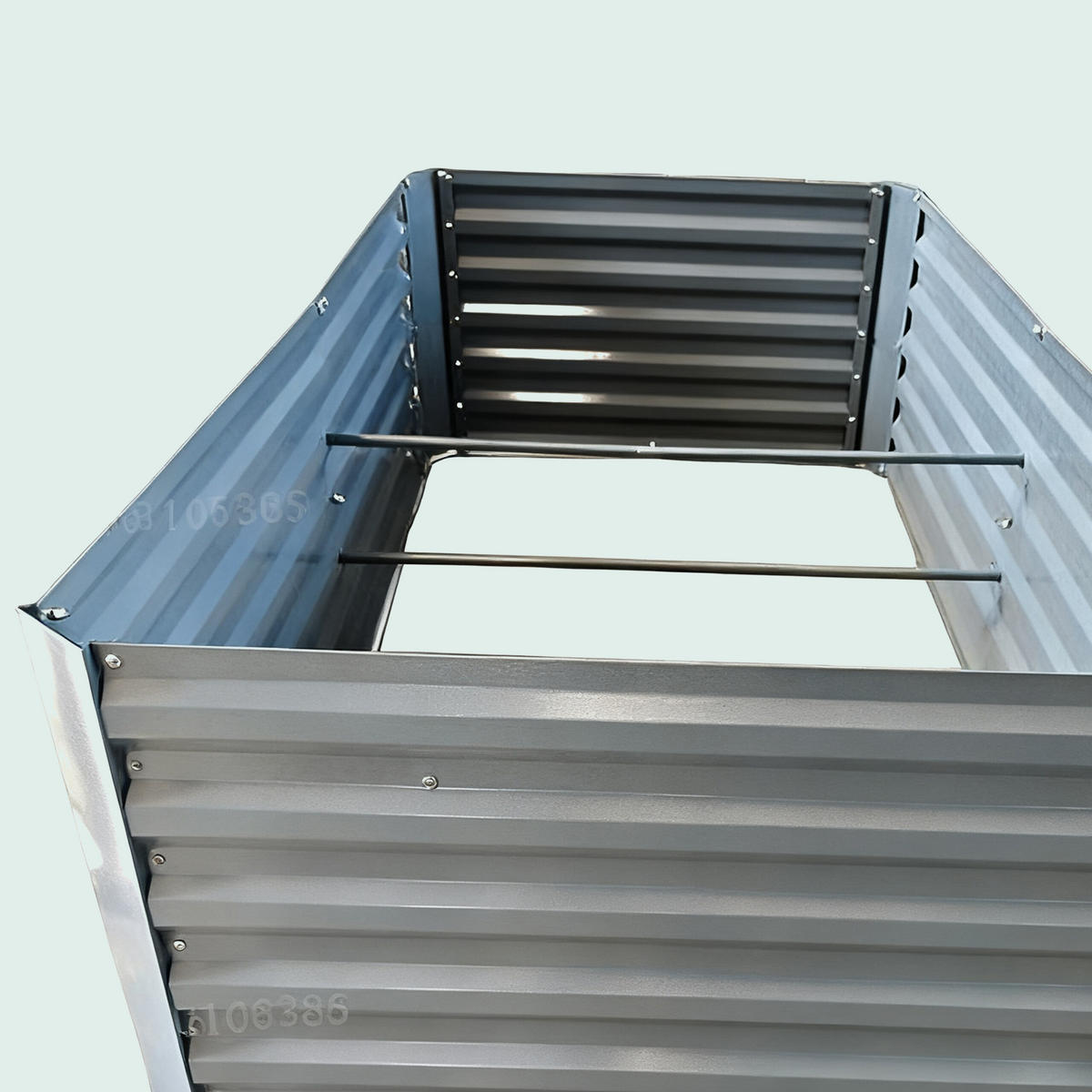 HOCHBEET Hellgrau Metall verzinkt 57x180x90 cm - Grau, Metall (180/57/90cm) - Relaxdays