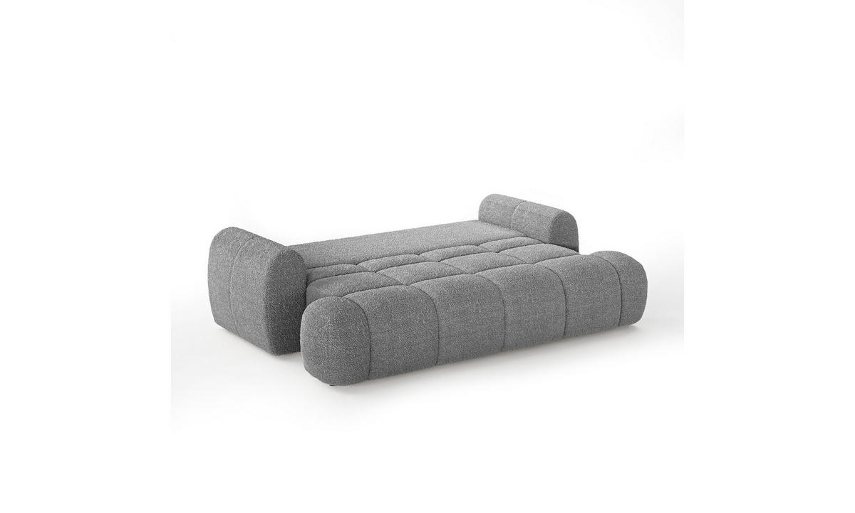 SCHLAFSOFA CORAL 250/100/85 cm mit Bettkasten Stoff Coral 75 - Grau, Textil (250/85/100cm) - Lookway
