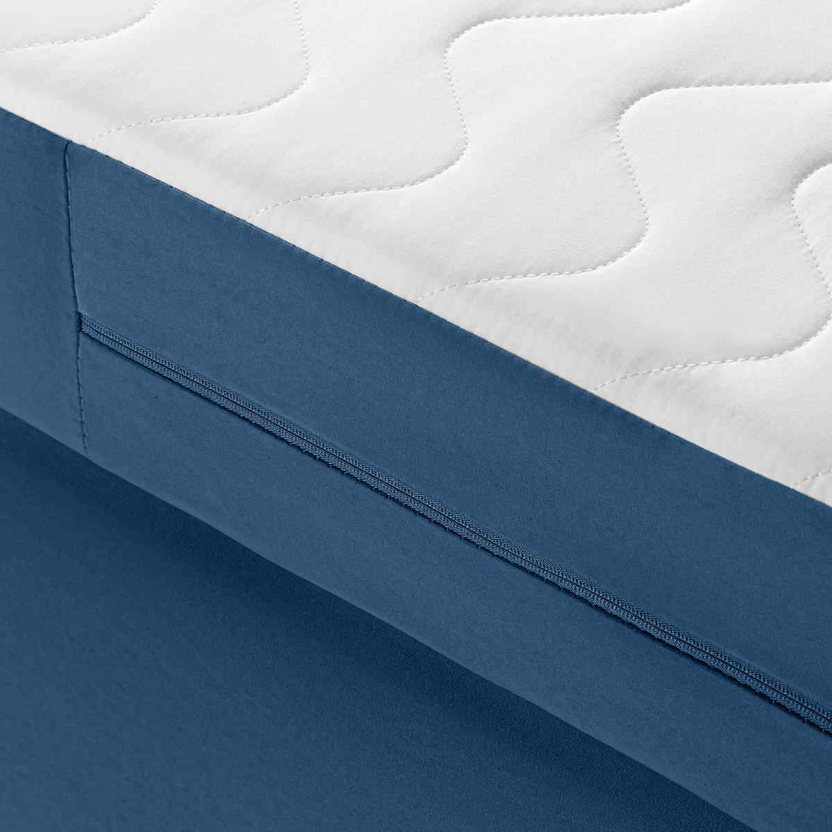 POLSTERBETT ARDEA, Marineblau - Schwarz/Dunkelblau, Holz/Holzwerkstoff (160/200cm) - KONSIMO®