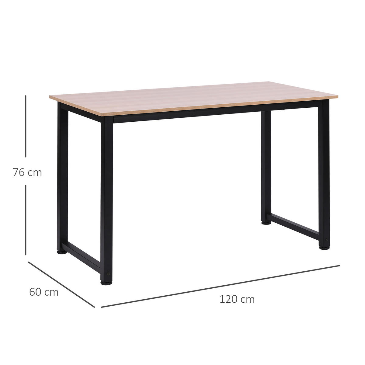 BÜROTISCH Eiche 1 Stück - Eichefarben, Holzwerkstoff (155.5/48/76cm) - GiPP