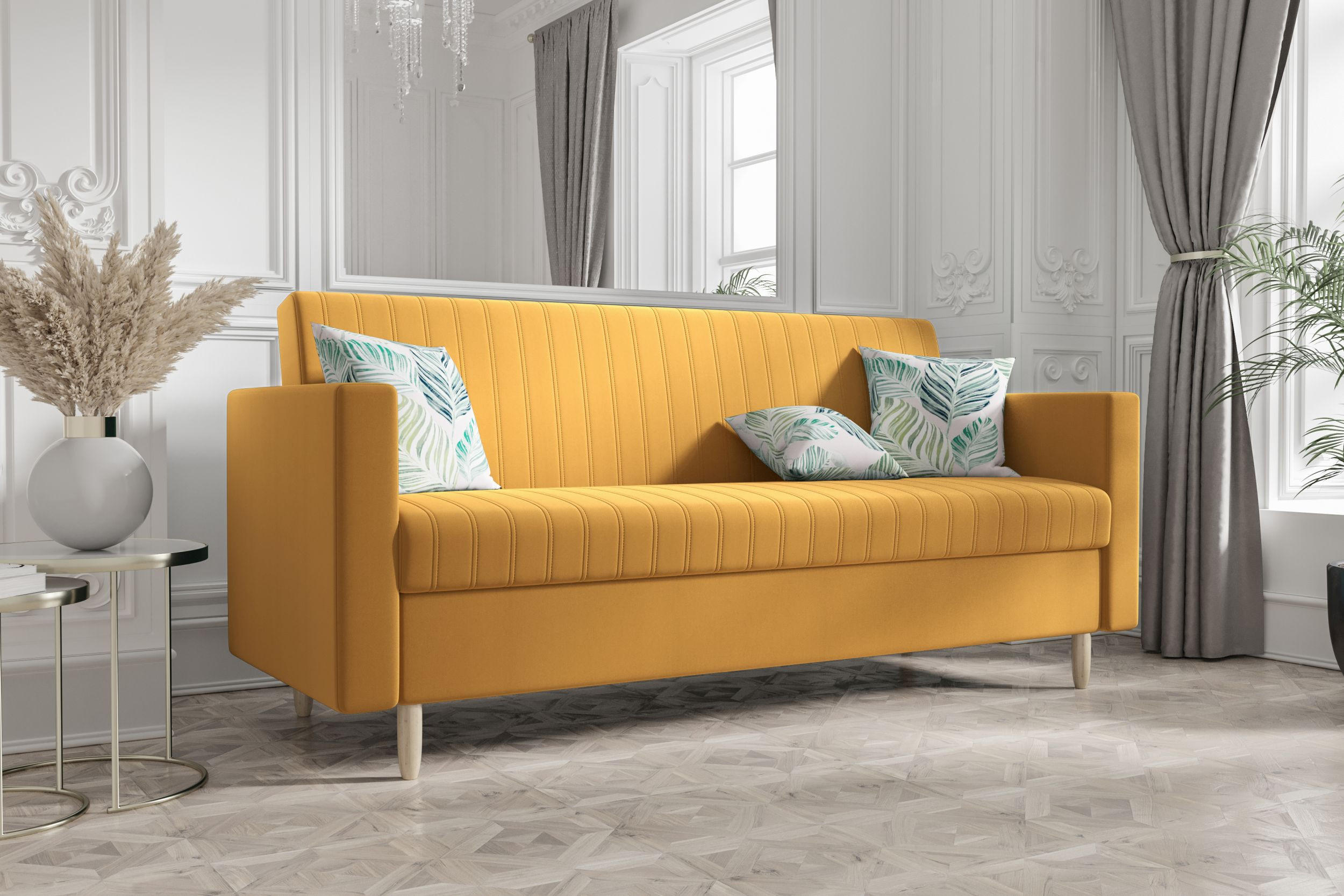 SOFA MELISA mit Schlaffunktion RIVIERA 41 mit Stauraum - Orange, Textil (87/95/216cm) - Bedante