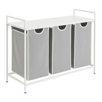 WÄSCHESAMMLER - Multicolor, Holzwerkstoff/Textil (92.5/72/33cm) - Relaxdays