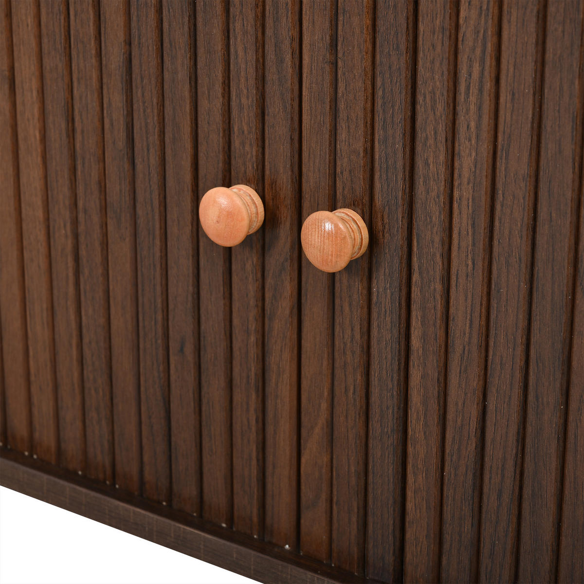 TV-LOWBOARD in walnuss-optik, für tvs bis 80 zoll & mit rolltüren - Walnussfarben, Holzwerkstoff (180/46.5/40cm) - Urban Meuble