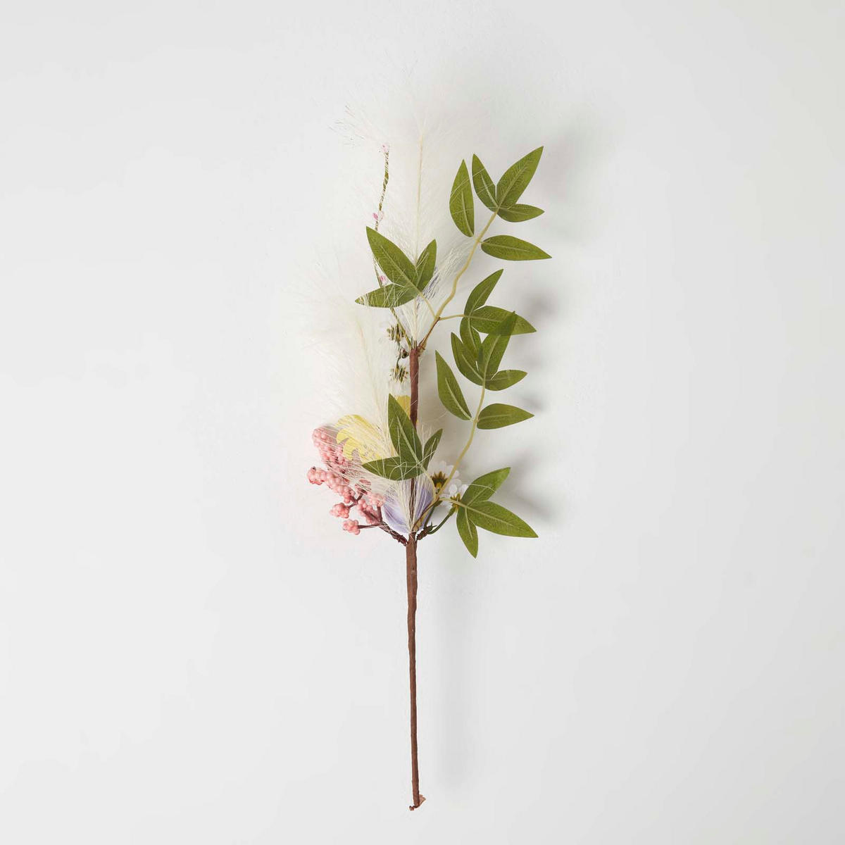 OSTERDEKO Zweig mit Eiern & Huhn, 45 cm - Flieder, Kunststoff (15/45/45cm) - Homescapes