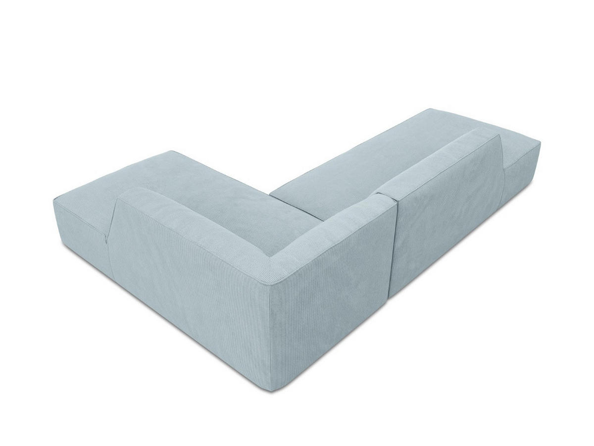 ECKSOFA rechts Ruby aus Cord hellblau 4 Sitzplätze - Hellblau, Textil (180/273cm) - Micadoni