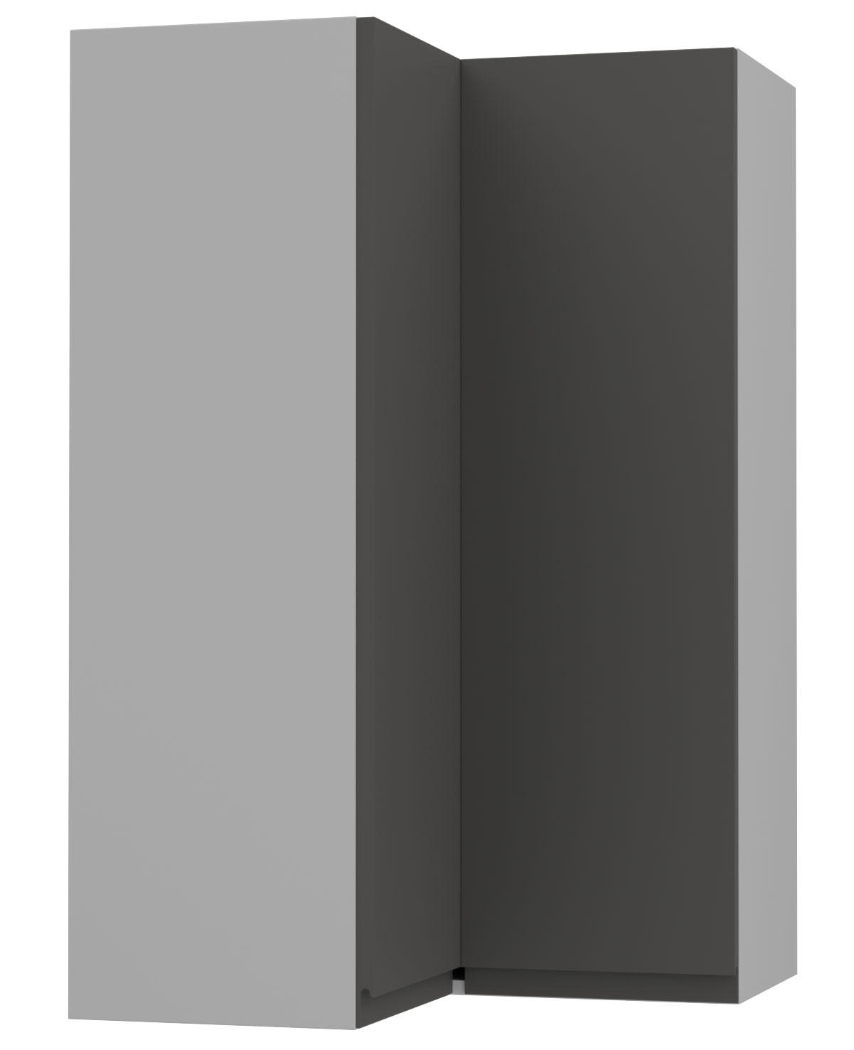 ECKHÄNGESCHRANK Avellino W14/60 Grau / Graphit Acryl Matt 60 / 60 / 96cm - Graphitfarben/Grau, Holz/Holzwerkstoff (60/96/60cm) - Feldmann-Wohnen