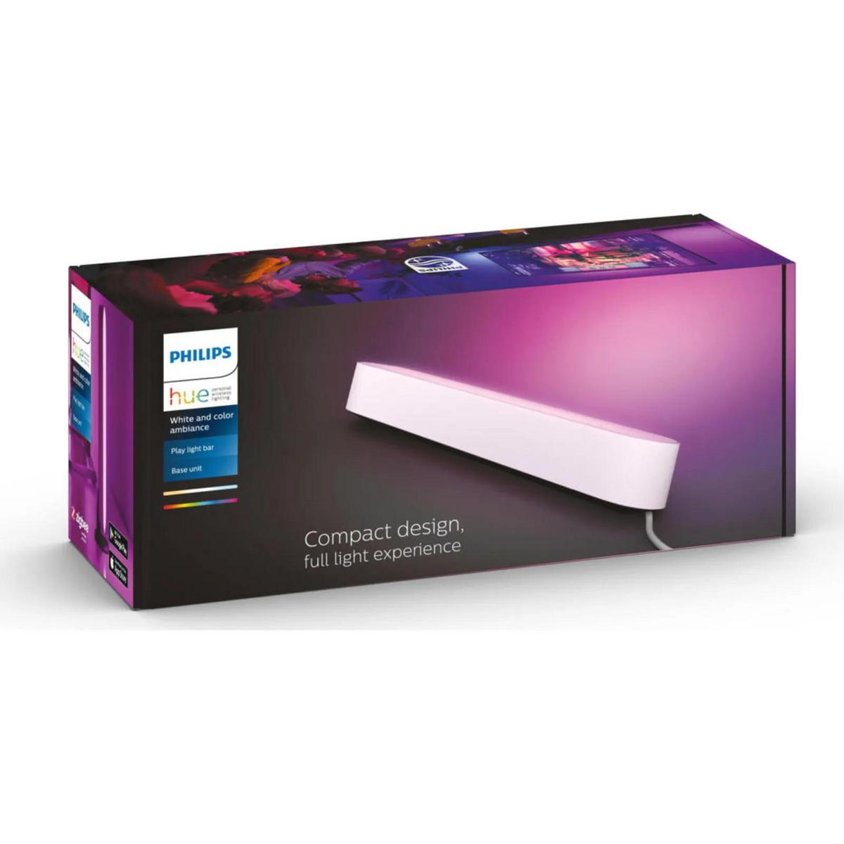 TISCHLEUCHTE Play Set Weiß - Schwarz/Weiß, Kunststoff (3.6/25.2/4.3cm) - Philips HUE