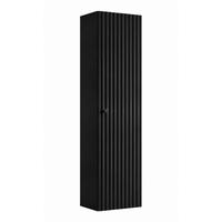 BADEZIMMER-HOCHSCHRANK: Schwarz / Griffe Schwarz, 35 x 27 x 136 cm - Schwarz, Holzwerkstoff (35/136/27cm) - 3XE LIVING