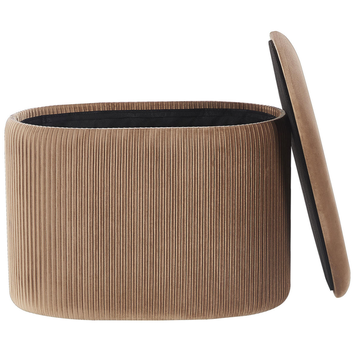 POUF Richland 35/55/41 cm - Beige, Textil (55/41/35cm) - Beliani