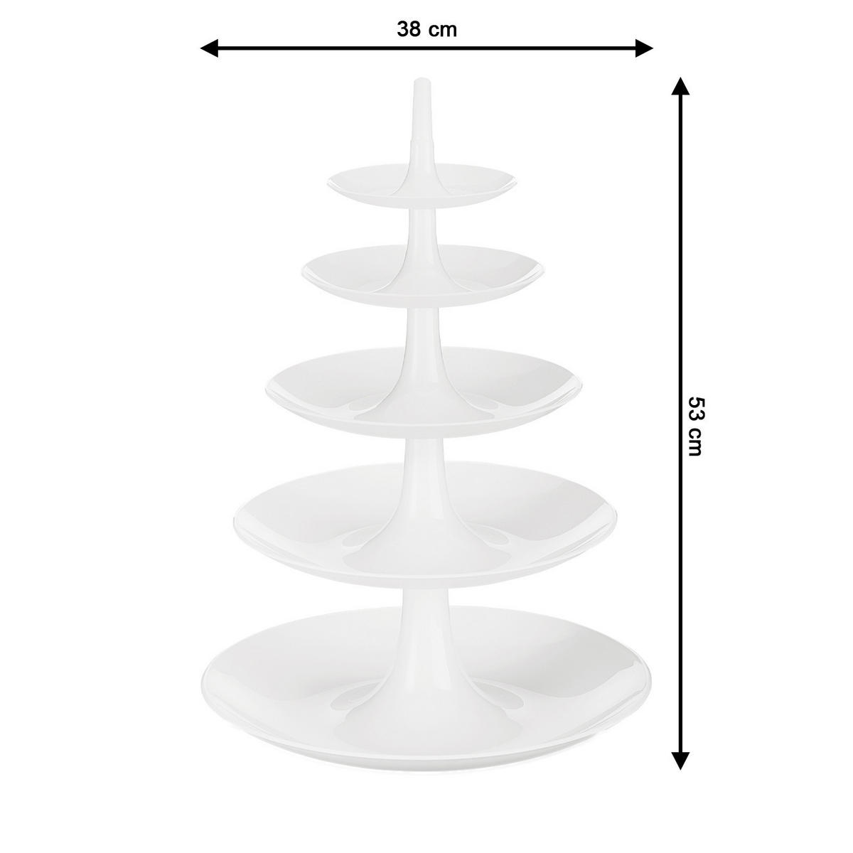 ETAGERE Babell Big weiß ↕ 53 cm - Weiß, Kunststoff (1/53cm) - Koziol
