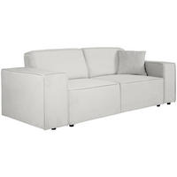 3-SITZER SOFA Pedro ohne Schlaffunktion hellbeige - Beige/Schwarz, Textil (215/75/88cm) - Beautysofa