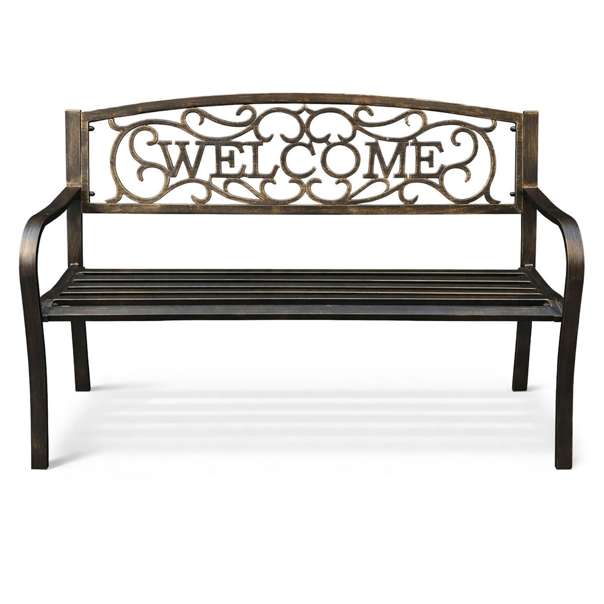 GARTENBANK IRYS Braun 127 x 86 x 62 cm - Braun, Metall (127/86/62cm) - Akord