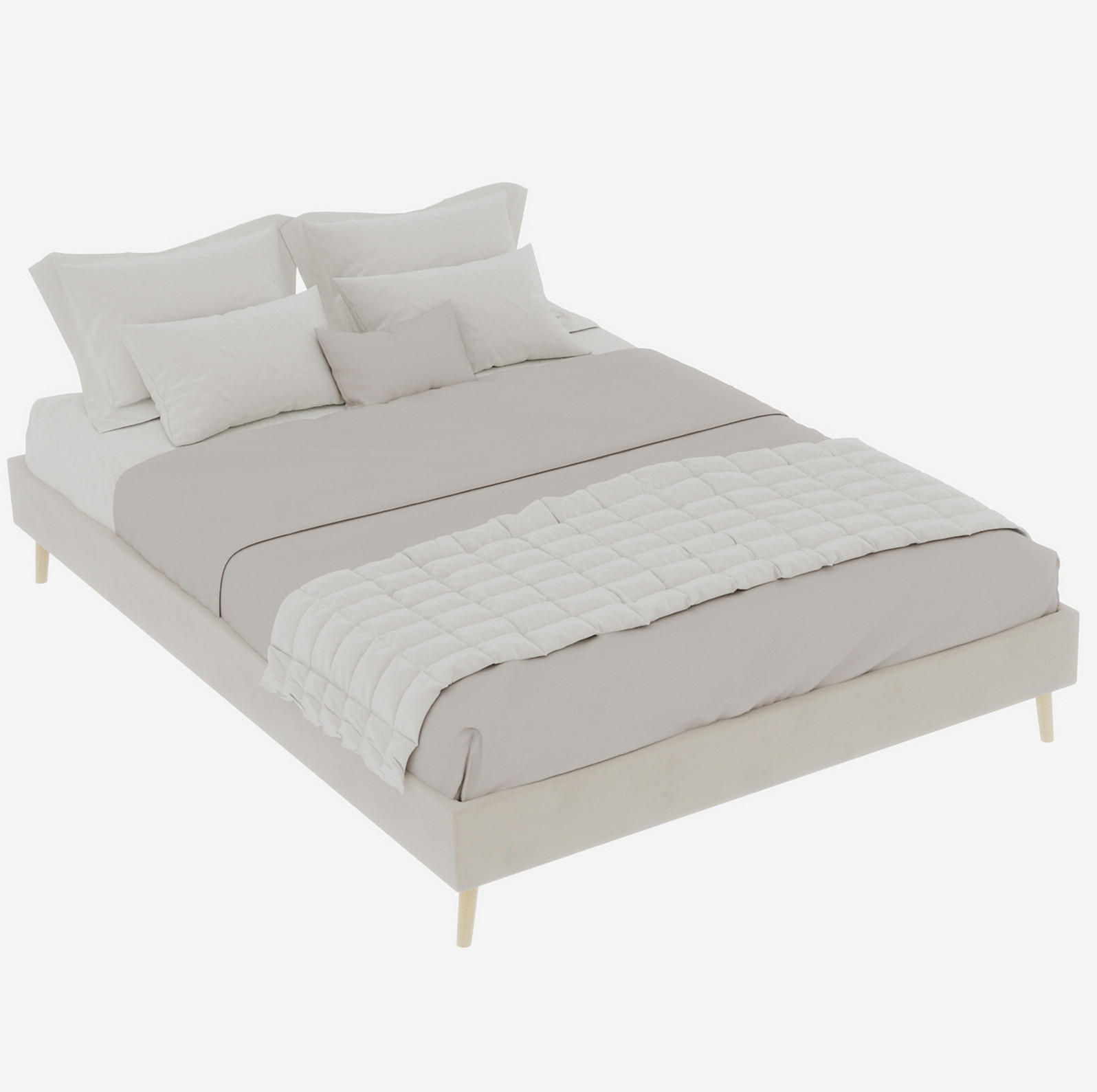 Redom POSTEL 140/200 cm s moderním minimalistickým designem, pevná konstrukce a snadná montáž, Béžová
