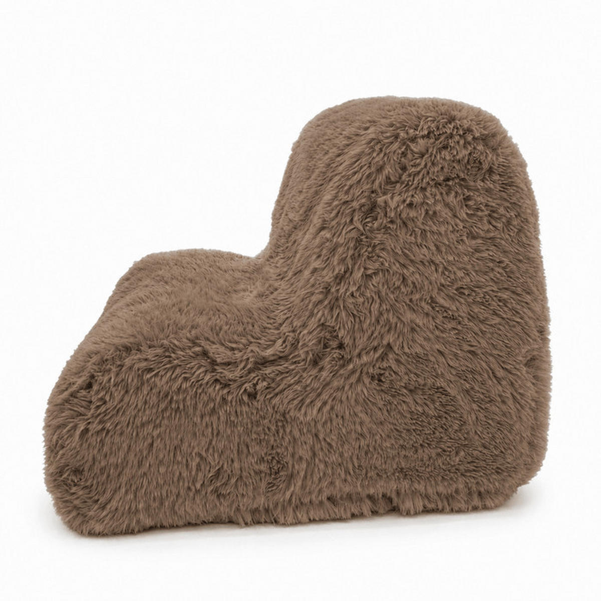 KINDERSESSEL Mammoth flauschig - Braun, Textil (40/50/60cm) - MeowBaby