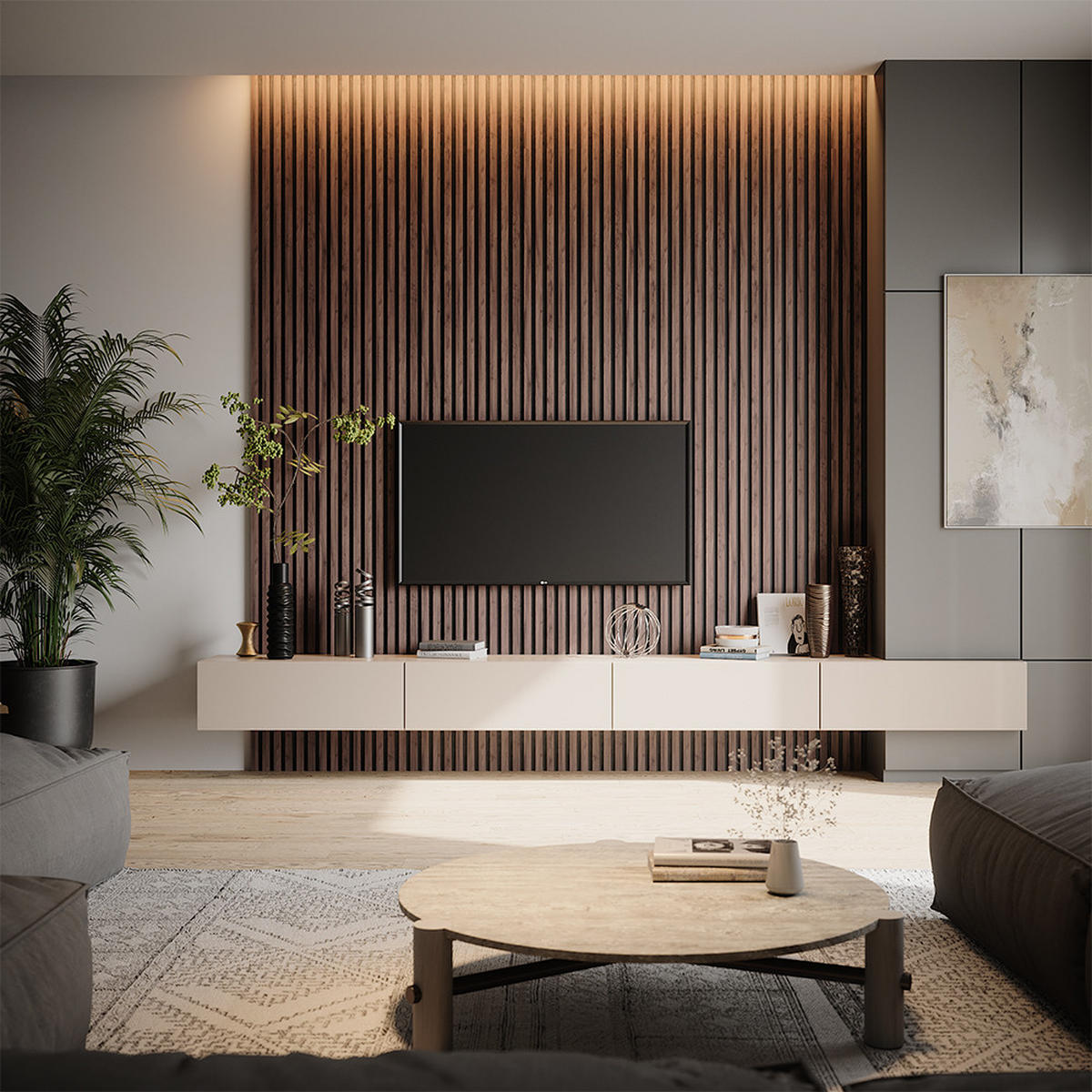 Walnussfarben/Braun, Holzwerkstoff (120/40/1.8cm) - Vicco