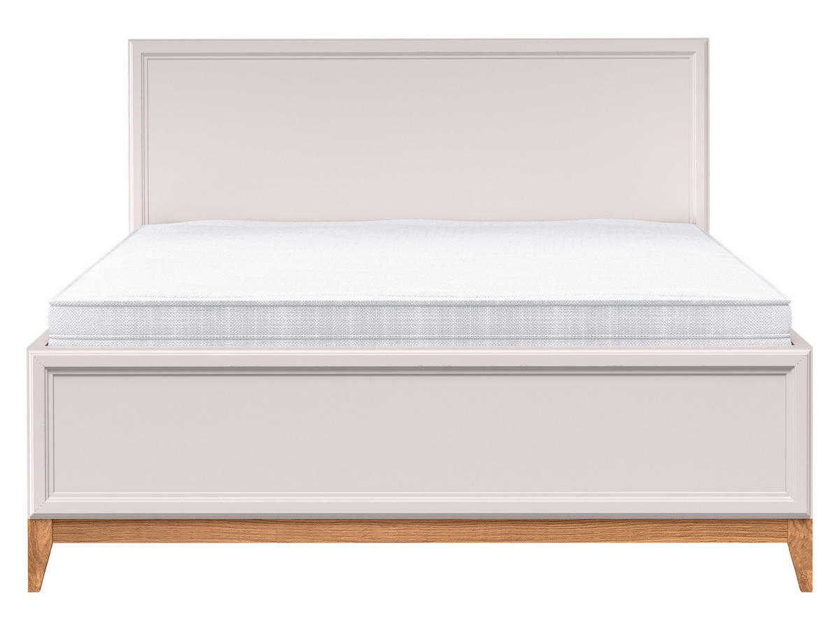BETT Windsor W-16 - 160x200 cm - Kaschmir/Naturfarben, Holz/Holzwerkstoff (160/200cm) - MIRJAN24