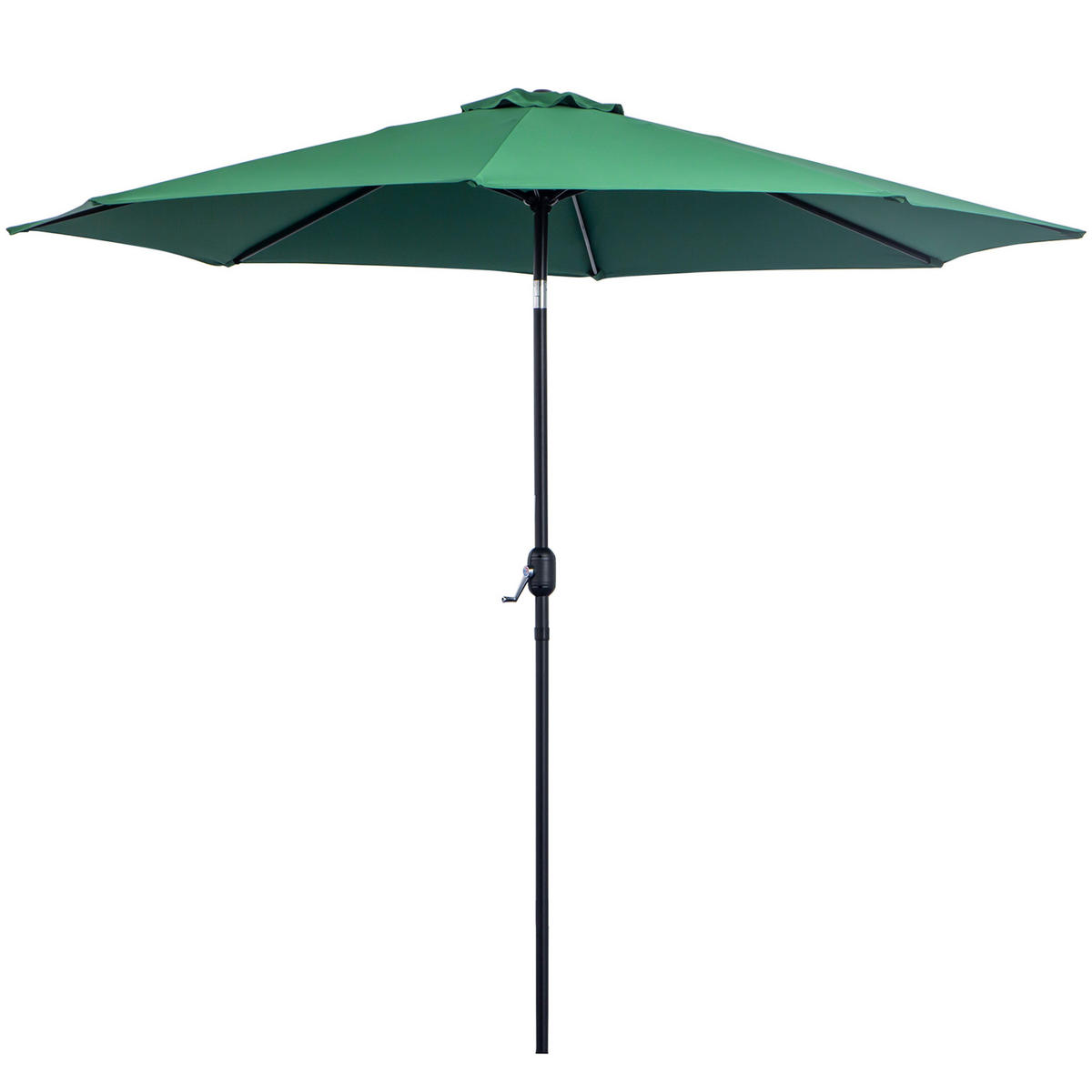SONNENSCHIRM DE-11355 neigbar, mit Kurbel, Ø 3 m Grün - Grün, Metall (295/295cm) - ComfortXL