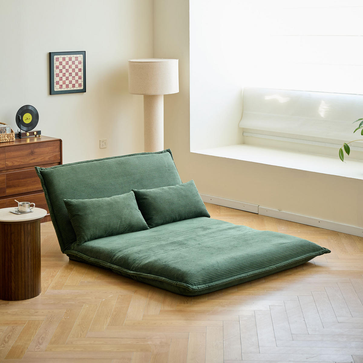 SCHLAFSOFA Cord Grün - Grün, Textil (145/76/85cm) - Nordlys