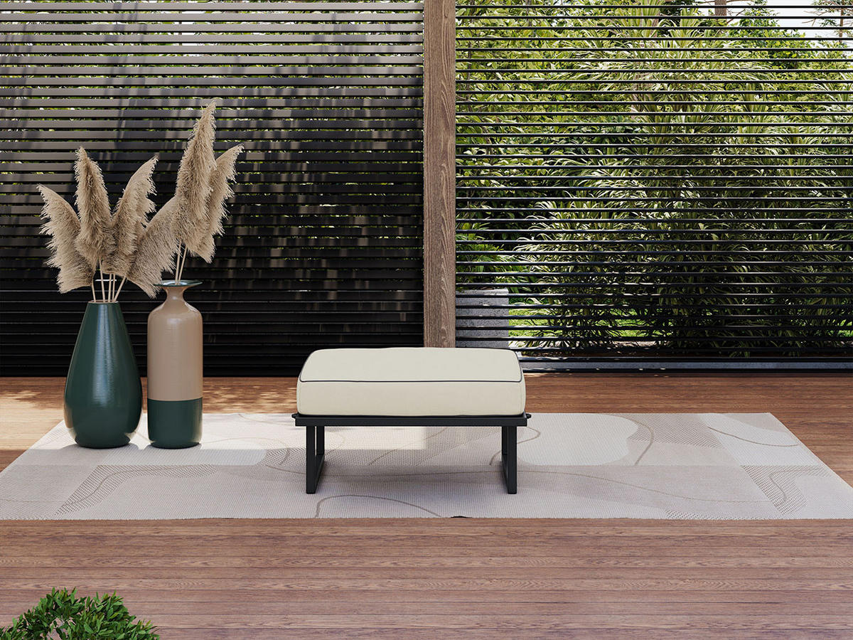 SITZHOCKER Elba - Beige - Beige, Textil (78/42/78cm) - MKS