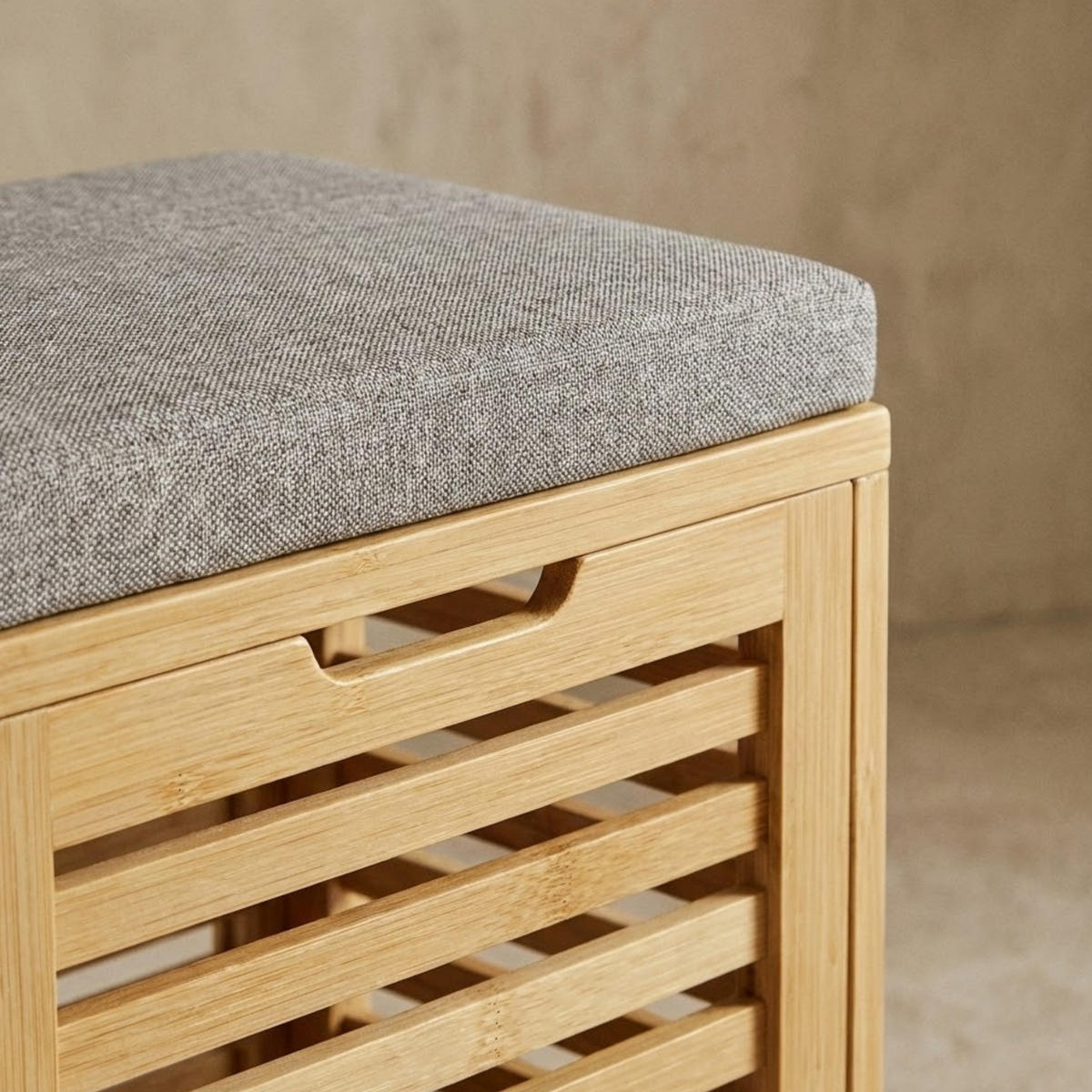 WÄSCHEKORB Disa 40l - Beige, Naturmaterialen (35/53/35cm)