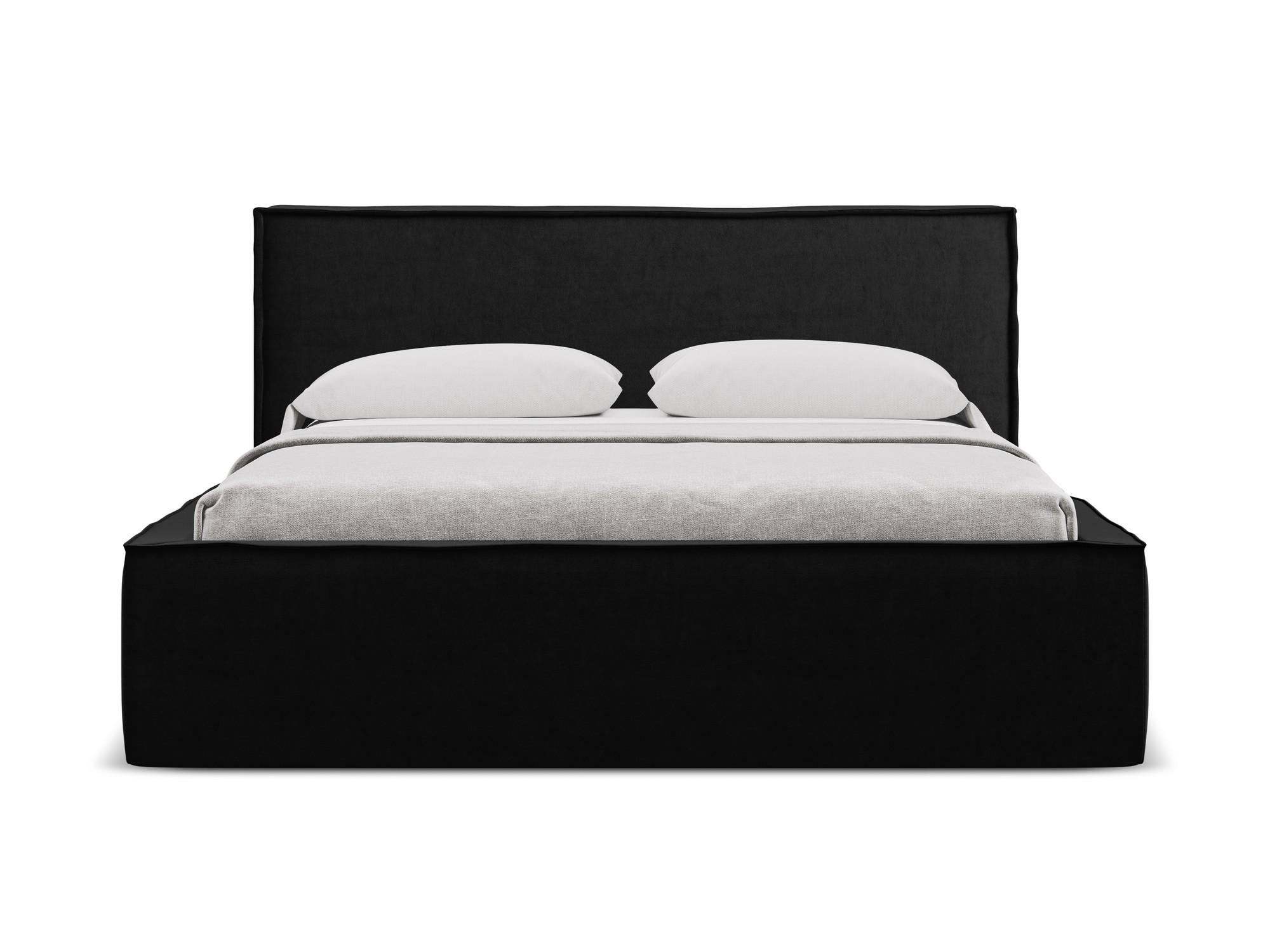 POLSTERBETT mit Bettkasten und Lattenrost 180x228 Schwarz - Schwarz, Kunststoff/Textil (160/200cm) - Makamii