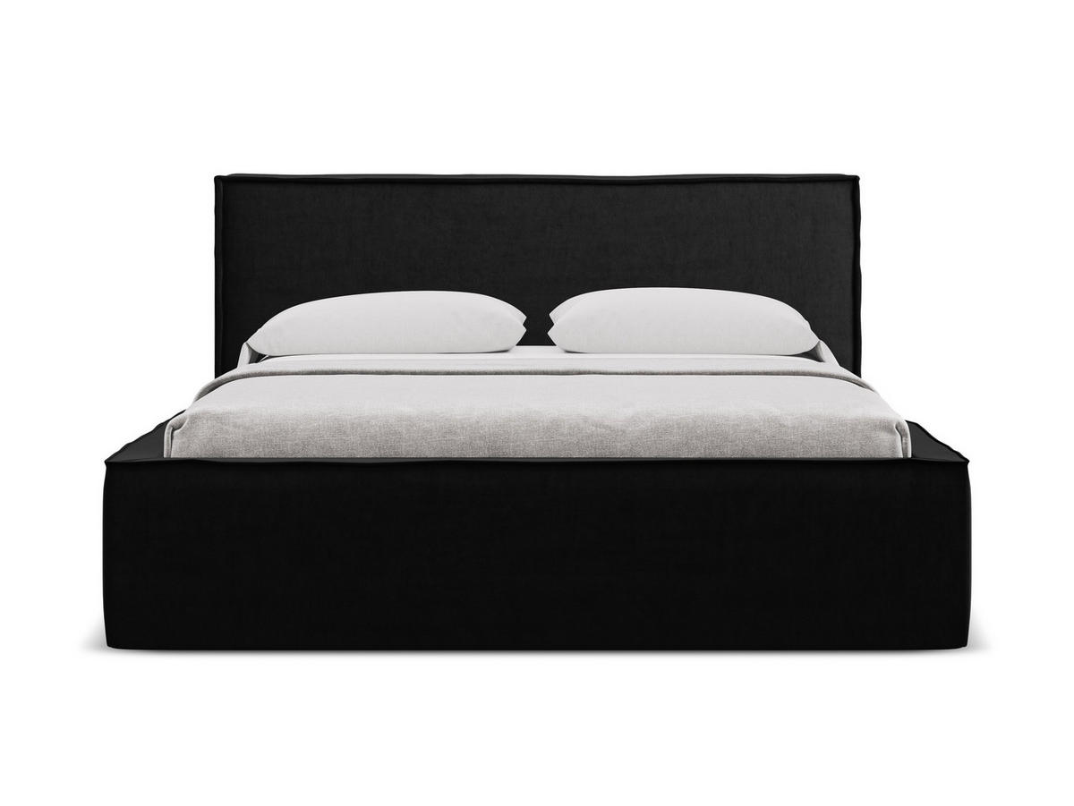 POLSTERBETT mit Bettkasten und Lattenrost 160x228 Schwarz - Schwarz, Kunststoff/Textil (140/200cm) - Makamii