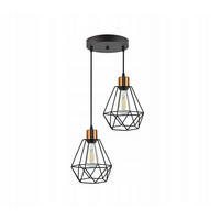 PENDELLEUCHTE EDISON II - Goldfarben/Schwarz, Metall (35/35/100cm) - kiki design
