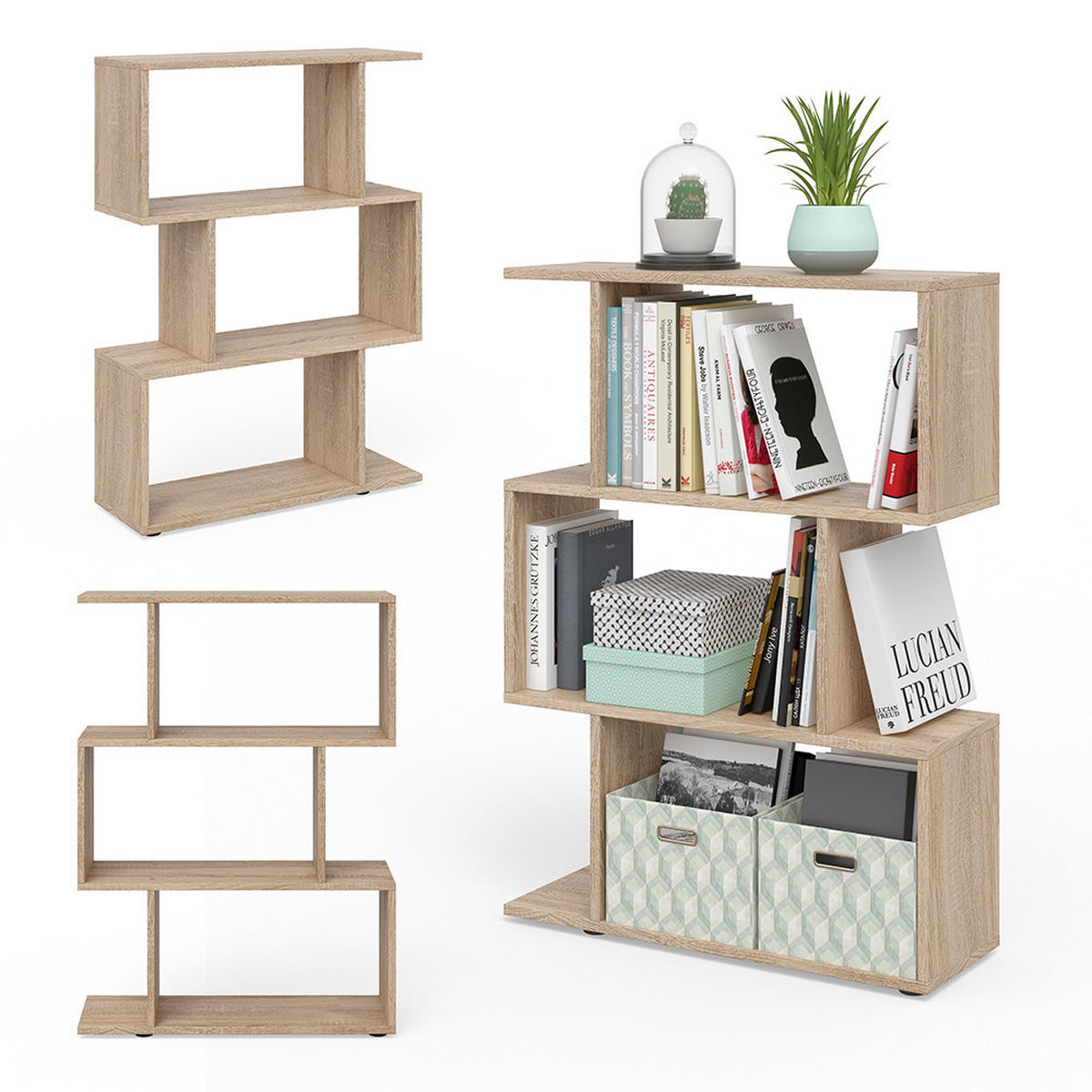 RAUMTEILER Levio Sonoma 70 x 97.4 cm - Sonoma Eiche, Holzwerkstoff (70/97.4/23.8cm) - Vicco