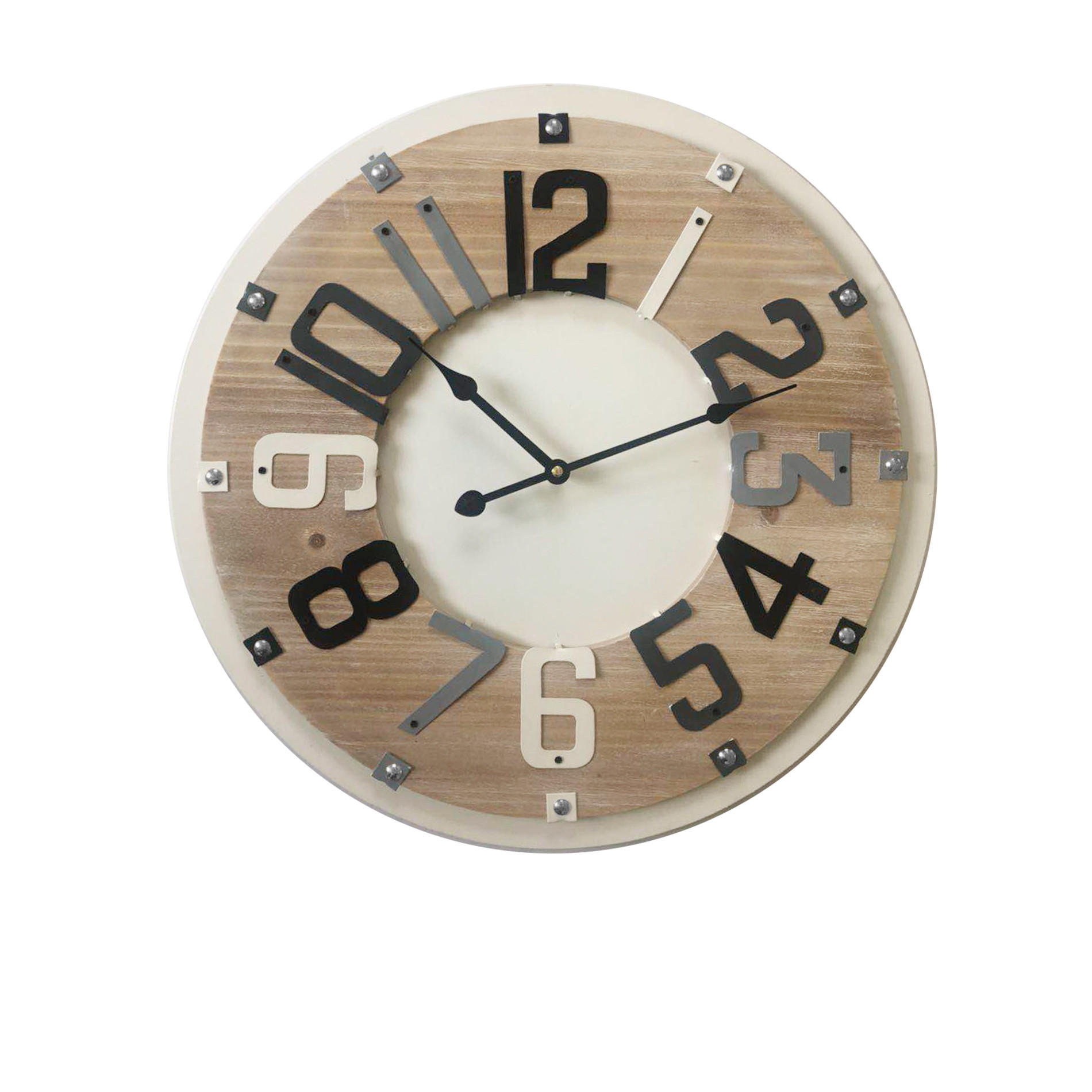 Mobili Rebecca Wanduhr Beige 5x50x50 cm