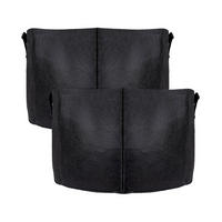 PFLANZSACK Vliesstoff 50/30 cm (2-tlg. Set) - Schwarz, Textil (30cm) - Intirilife