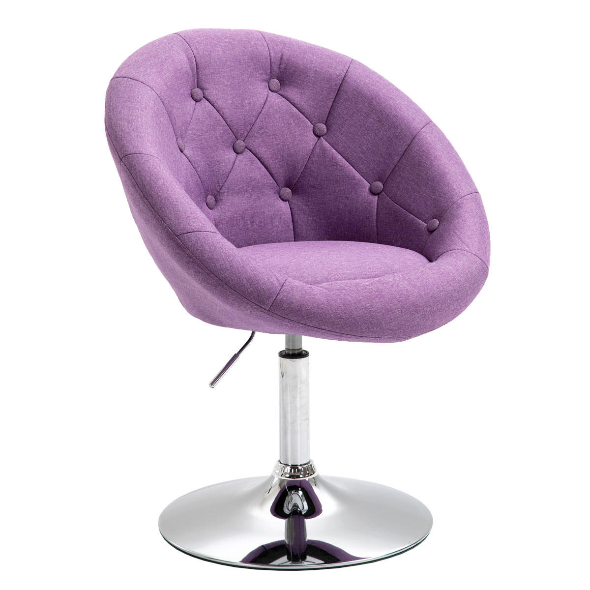 COCKTAILSESSEL HAVANNA Stoffbezug Lila - Violett/Silberfarben, Textil (58/62/88cm) - SVITA