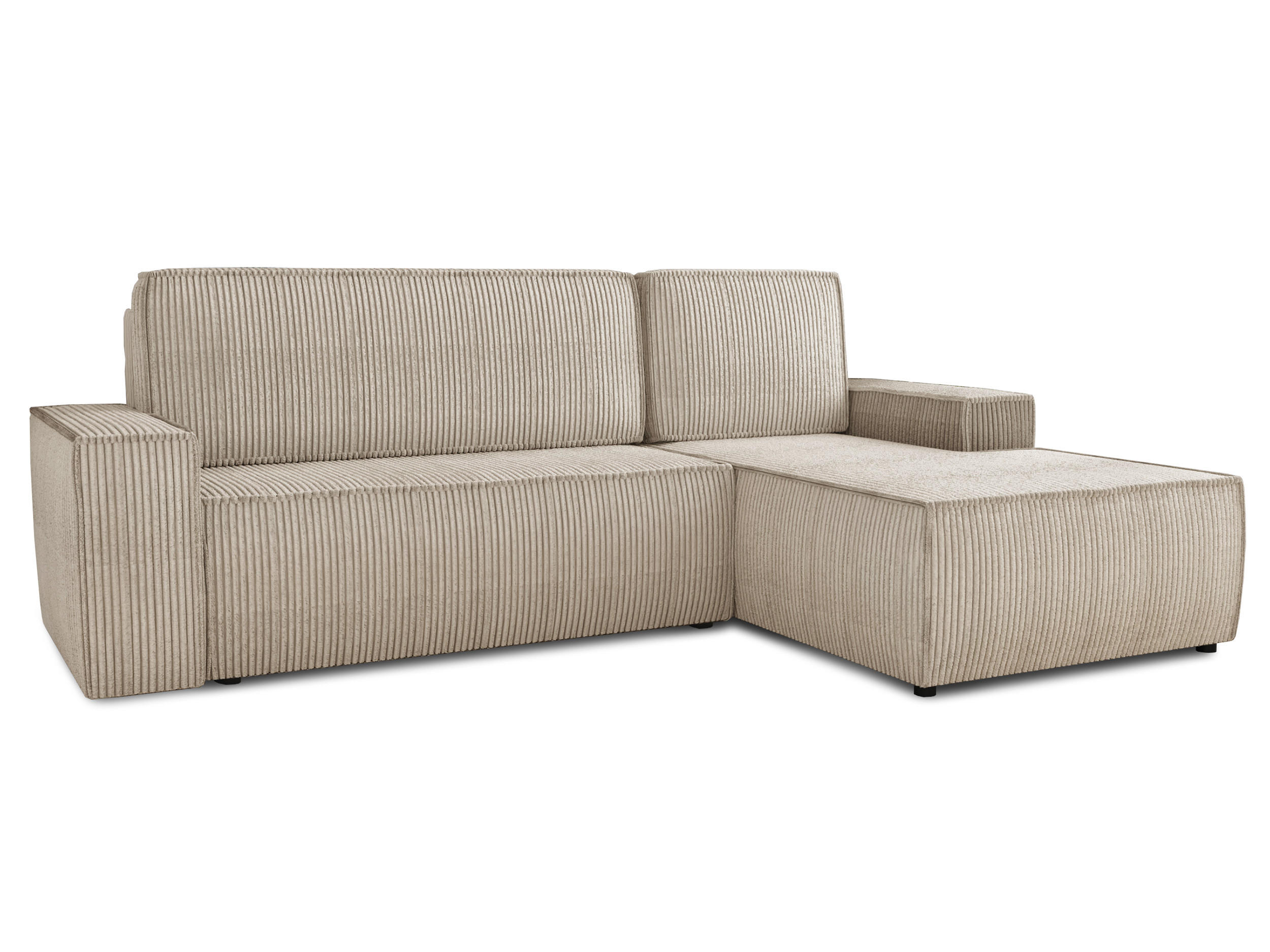 ECKSOFA Totti L, Seite: Rechts - Beige, Holz/Textil (246/144cm) - Sofnet