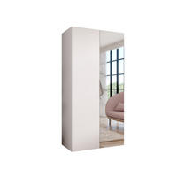 DREHTÜRENSCHRANK 202/100/52 2-türig - Beige/Weiß, Holz/Metall (100/202/52cm) - Abiks Möbel