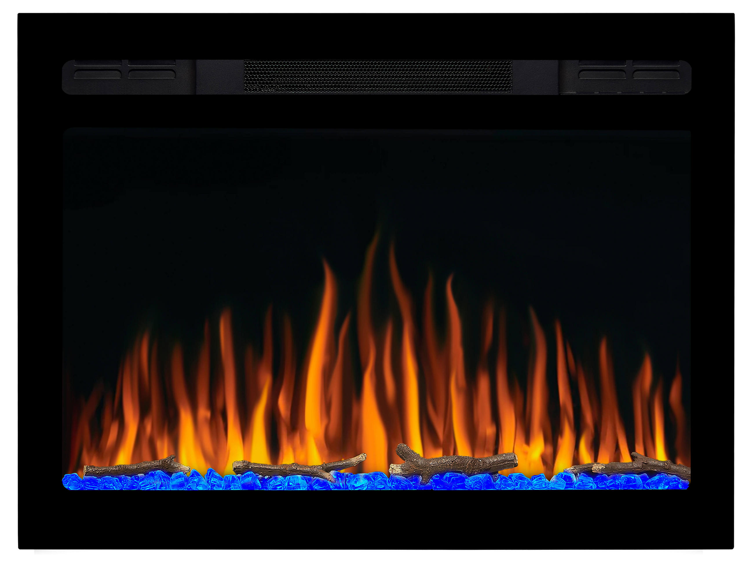 ArtiFlame Wand-Einbaukamin Schwarz 72x54.2x14.5 cm