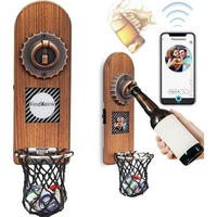 FLASCHENÖFFNER Wand mit Kronkorken Sammler Holz Retro - Braun, Holz (32.7cm)