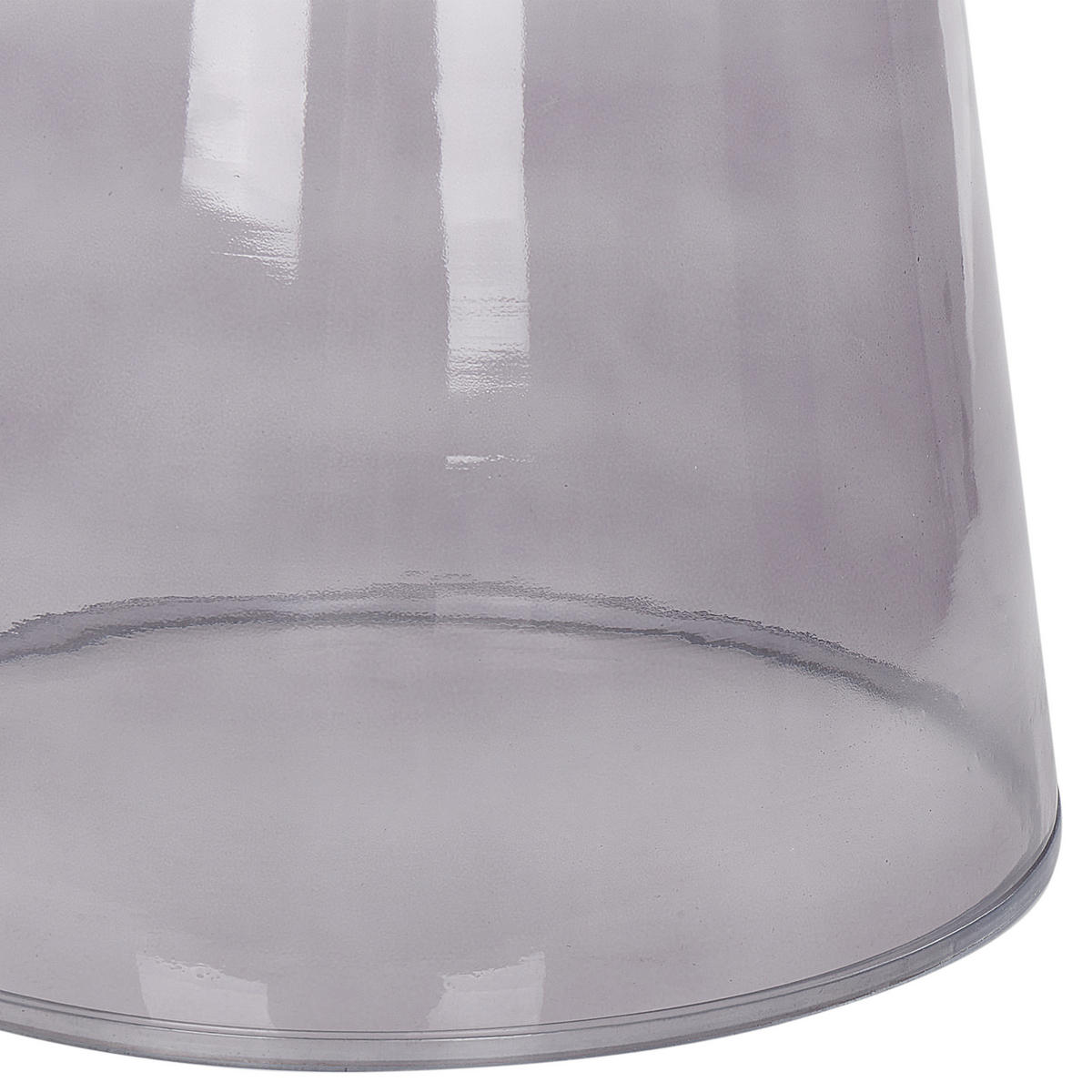 BEISTELLTISCH Rauchglas grau rund 39 cm Caldera - Grau, Glas (39/39/40cm) - Beliani