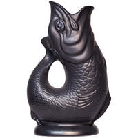 KARAFFE mit „Gluck-Gluck“-Geräusch 27,5/17/9,5 cm - Schwarz, Keramik (1.2L) - Gluckigluck