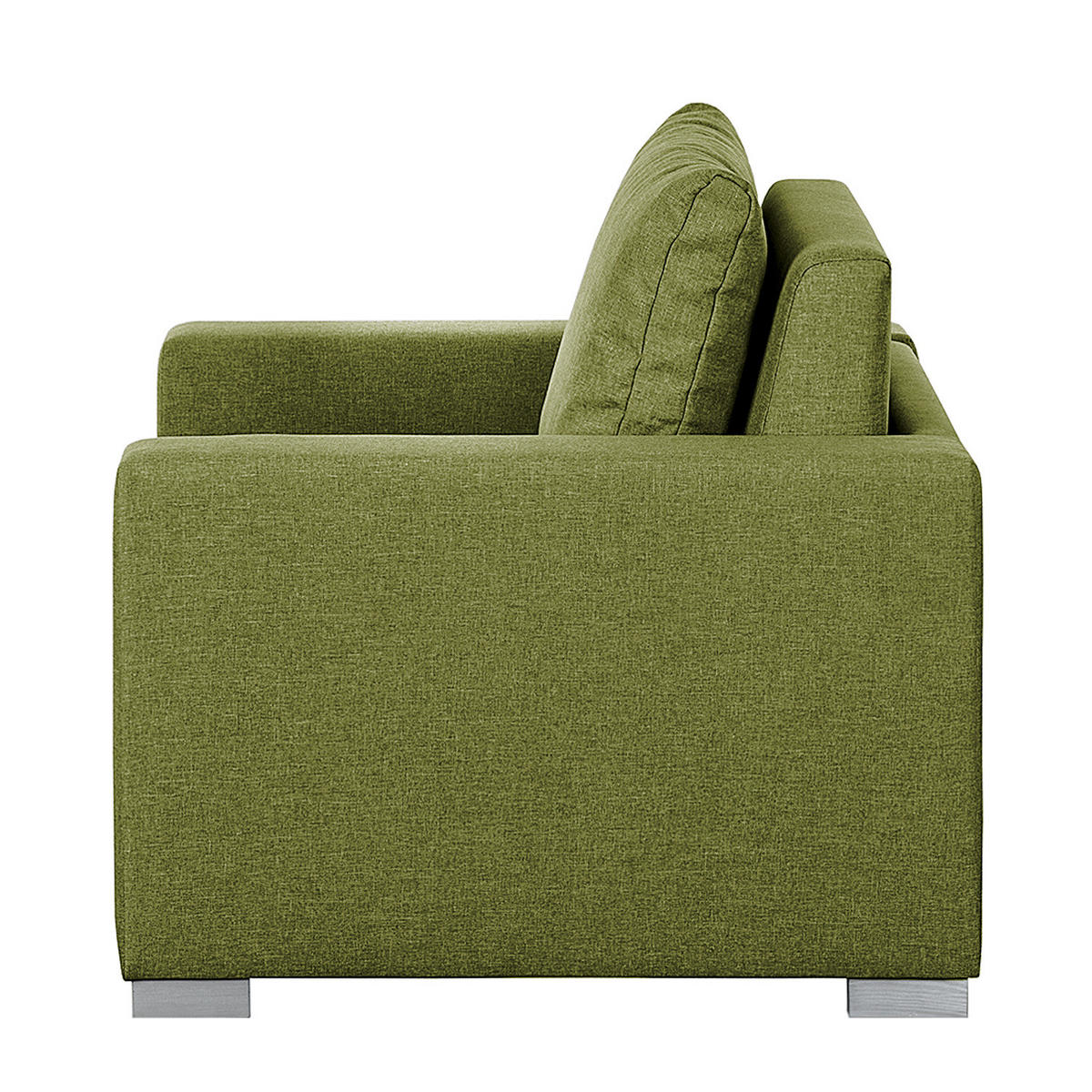 SCHLAFSESSEL - Silberfarben/Grün, Textil (110/90/90cm) - home24