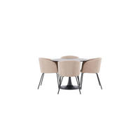 TISCHGRUPPE Schwarz - Schwarz, Holzwerkstoff (100/74/100cm) - ebuy24
