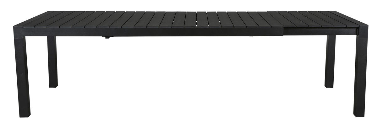 GARTENTISCH Schwarz - Schwarz, Holzwerkstoff (100/275/76cm) - ebuy24