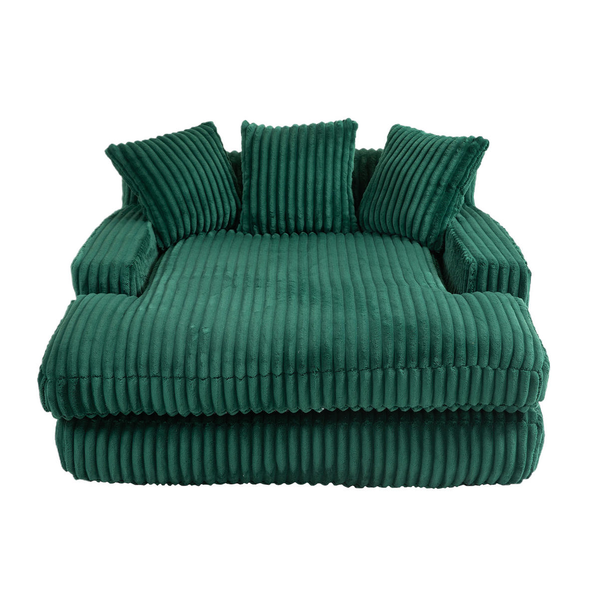 SCHLAFSOFA DE-33909 mit 3 Kissen Smaragdgrün - Grün, Textil (155/63/125cm) - ComfortXL
