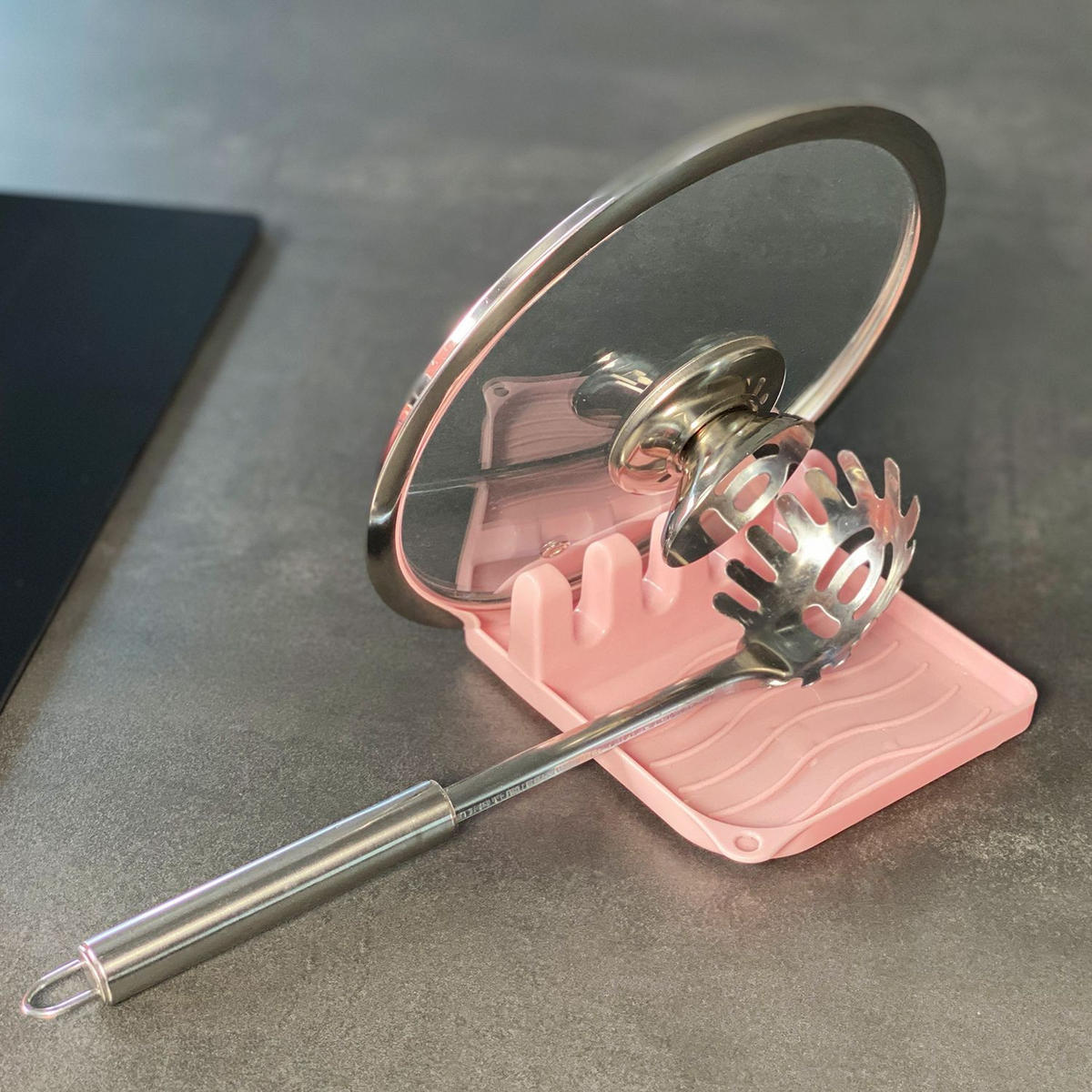 KOCHLÖFFELABLAGE - Rosa, Kunststoff (12.5/4.8/14cm) - Intirilife