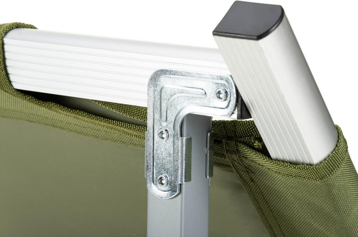 CAMPINGBETT 203/62/45 cm - Olivgrün, Metall (62/45/202cm) - Outtec
