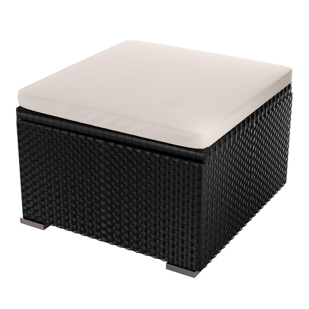 LOUNGEGARNITUR Punta Cana inkl. Abdeckung 3-tlg. - Creme, Kunststoff - Juskys