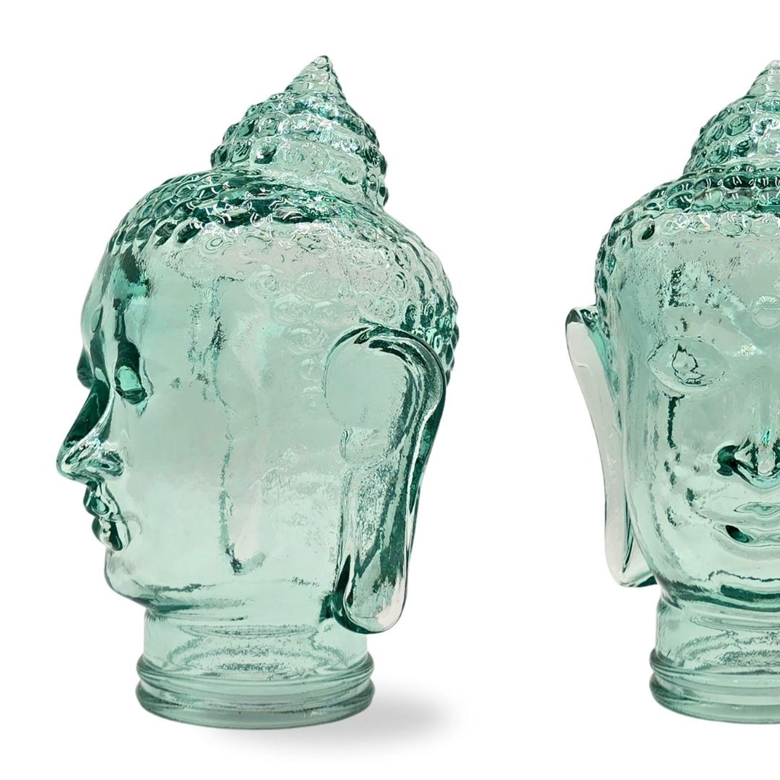 DEKO GLASKOPF THAI BUDDHA Glas, 30 cm Höhe T01 klar - Transparent, Glas (19/30/19cm) - DESIGN DELIGHTS