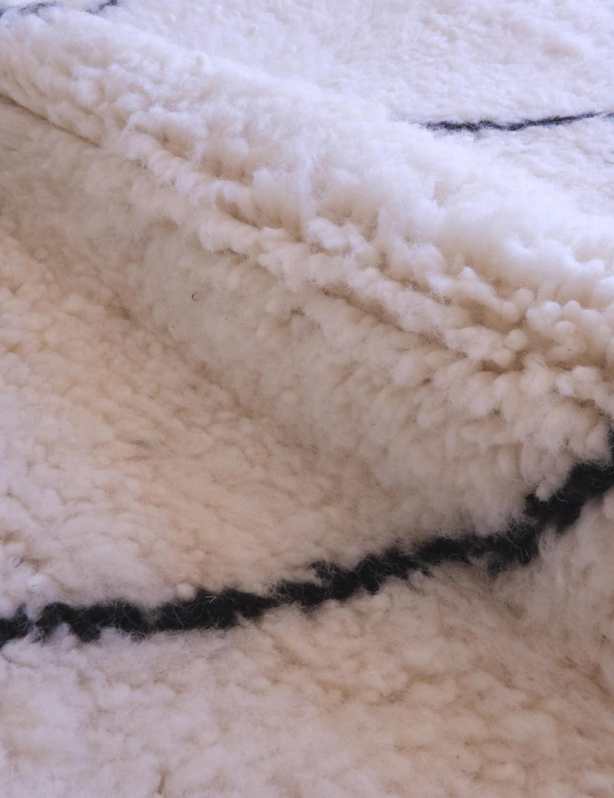 BERBERTEPPICH handgewebt Marokko 133x 181 cm - Weiß, Naturmaterialien (133/181cm) - AFK Living