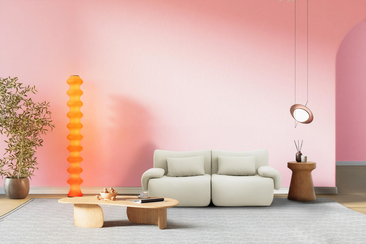 2-SITZER-SOFA Bouclé-Stoff Zimtbraun - Beige, Textil (194/73/95cm) - MILYsofa