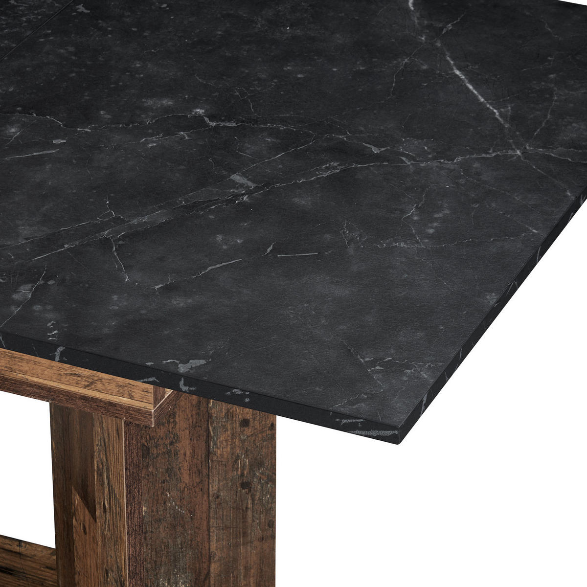 ESSTISCH VIVIAN 120-160/80/76 cm - Anthrazit/Sonoma Eiche, Holzwerkstoff (80/120/76cm) - B&D Home