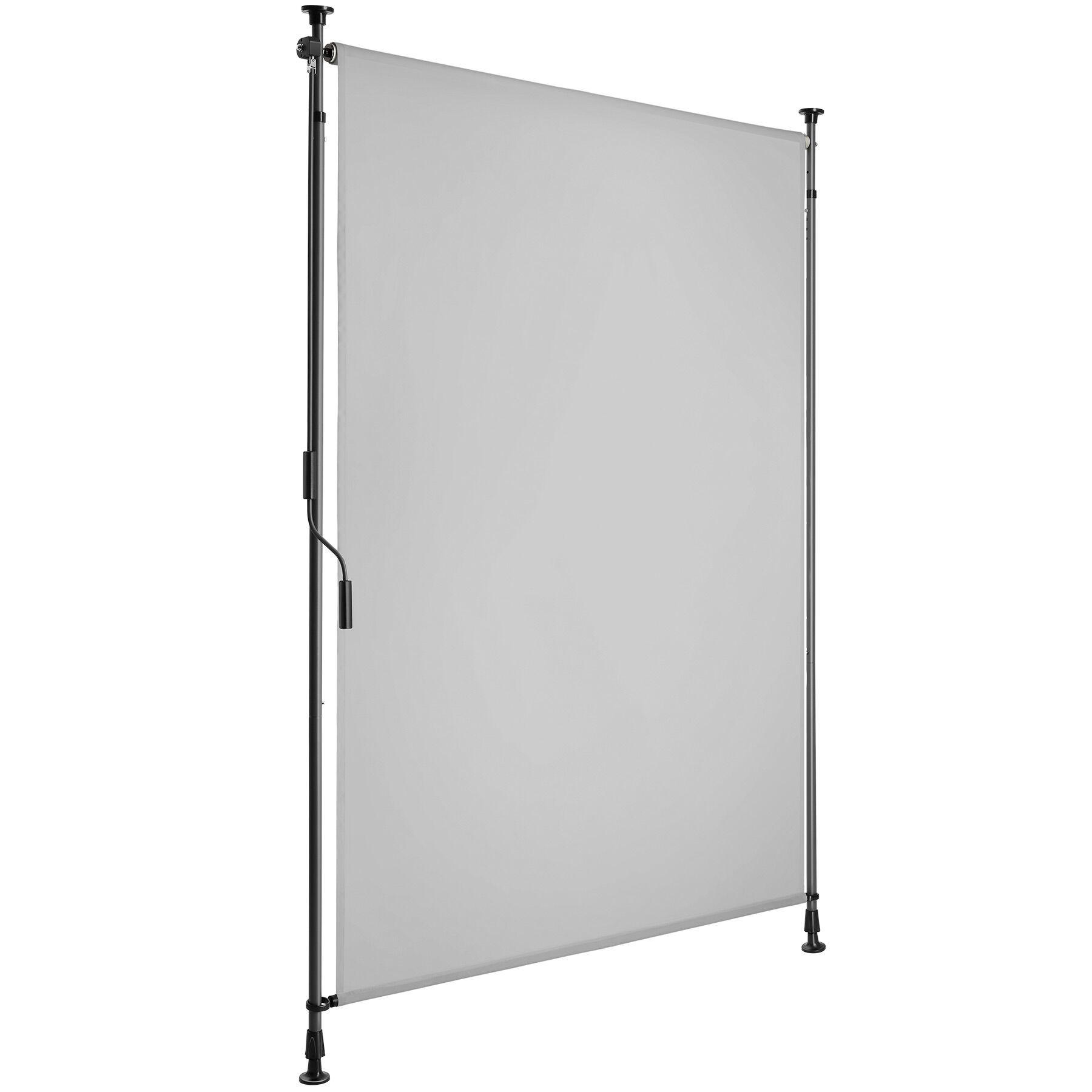 KLEMMMARKISE Taija,leichtgängige Handkurbel,hellgrau - Hellgrau, Kunststoff (108/310cm) - tectake
