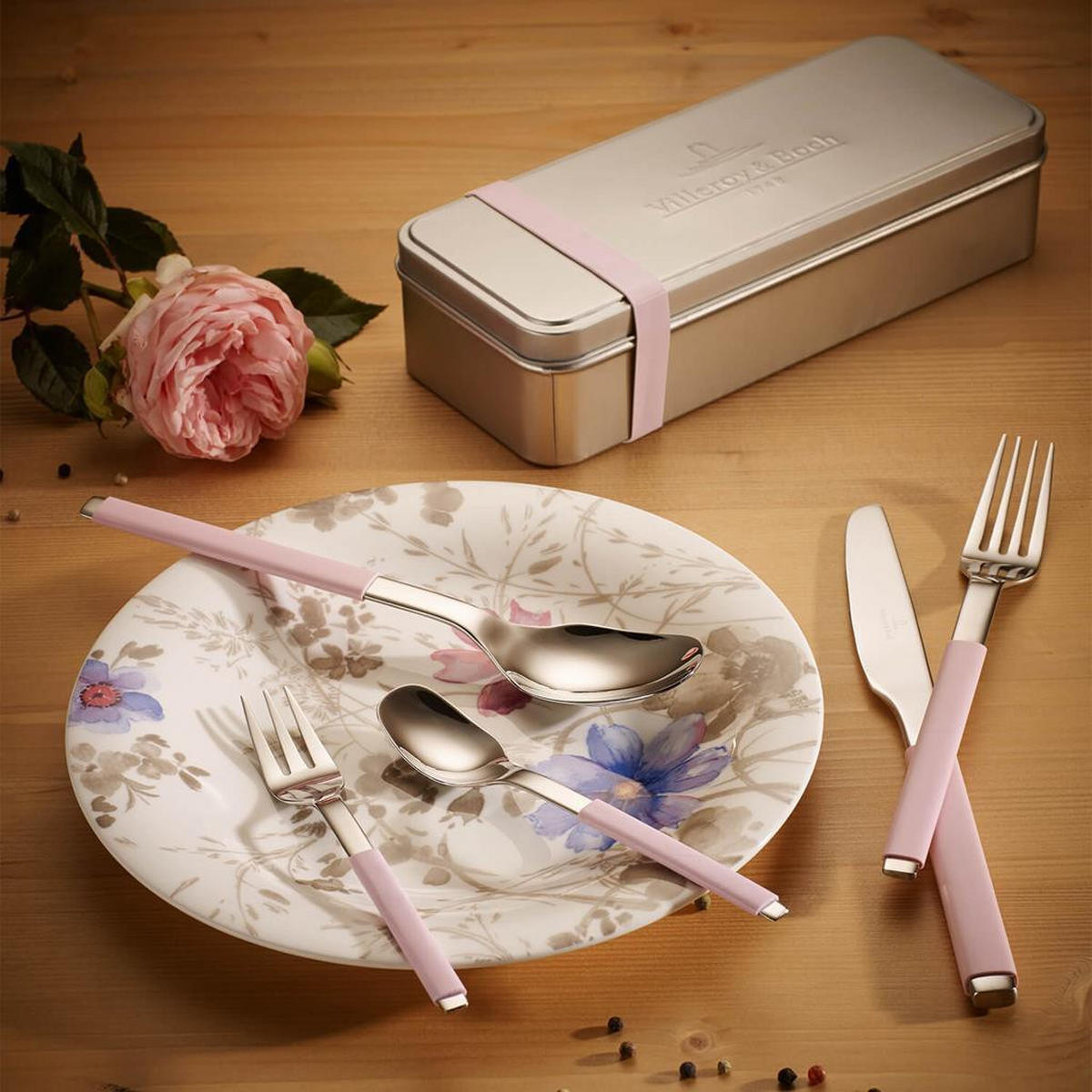 FRÜHSTÜCKSTELLER Mariefleur Gris Basic bunt ø 21,5 cm 6er Set - Multicolor, Keramik (21.5cm) - Villeroy & Boch